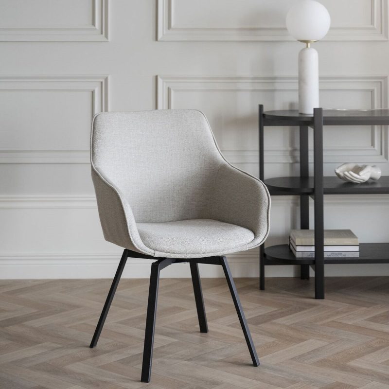 Rowico Home Alison tuoli käsinojilla beige/musta