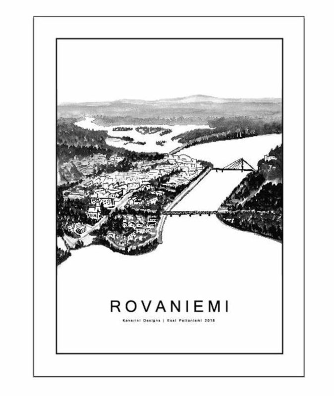 Kaverini Sella Rovaniemi kaupunkijuliste 50x70 cm