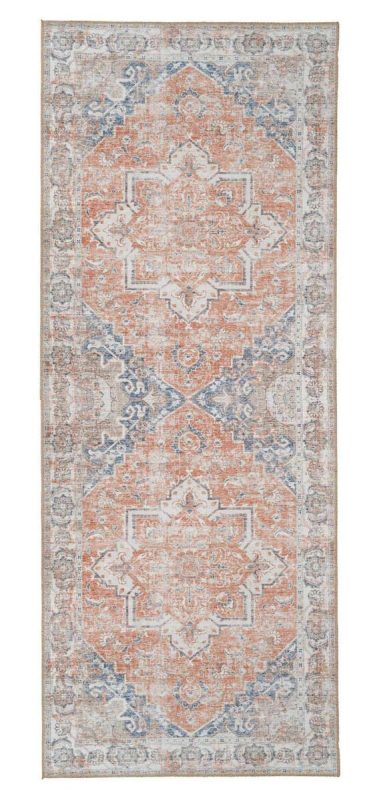 House Nordic Havana käytävämatto 80x200 cm oranssi/sininen