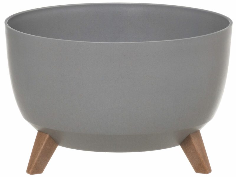 4Living Roma ECO jalallinen ruukku 40 cm vaaleanharmaa