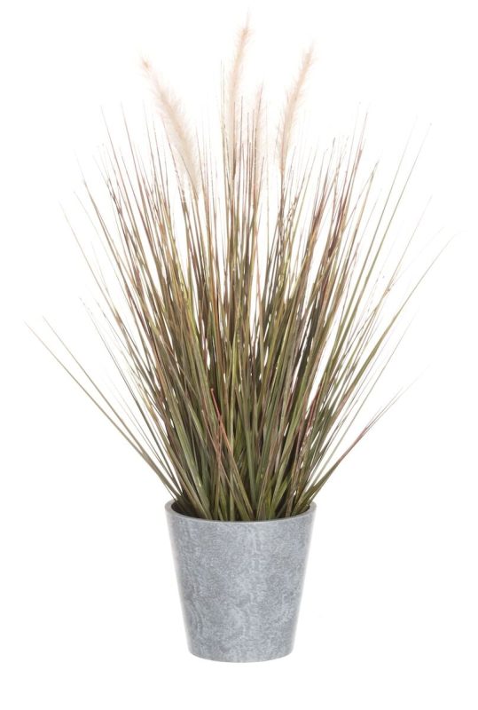 4Living koristeheinä ruukussa 56 cm vihreä/harmaa
