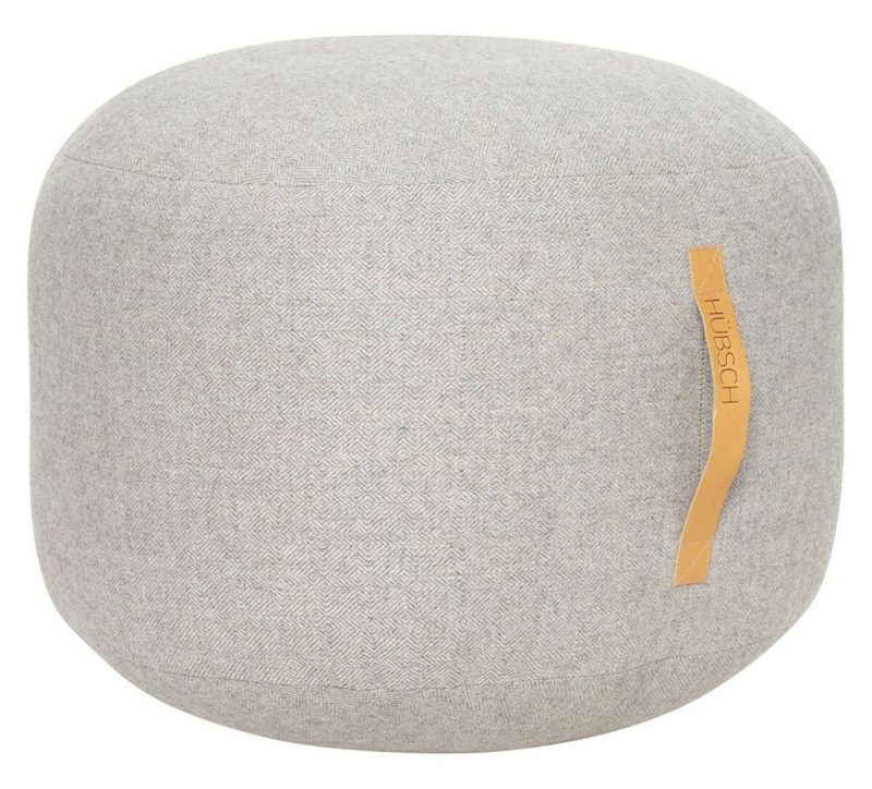Hübsch Mochi villarahi nahkahihnalla 50 cm harmaa