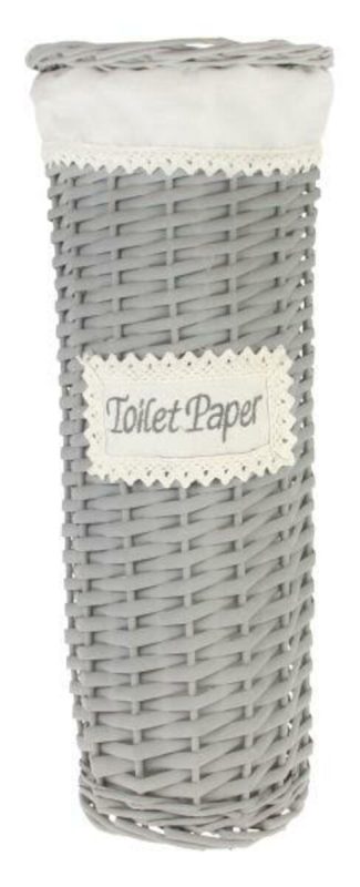 Weiste rottinkinen wc-paperi teline harmaa