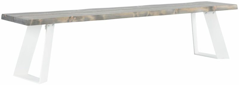 Triangel lankkupenkki 200x38 savunharmaa/valkoinen