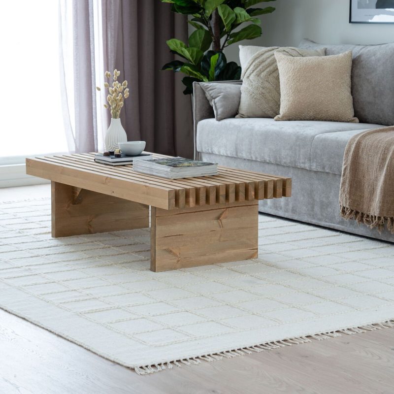 Aatos villamatto 140x200 cm luonnonvalkoinen