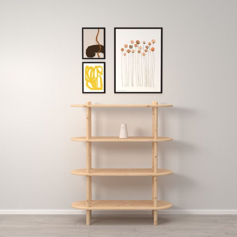 Askel avohylly 100x35x119 cm puuvalmis