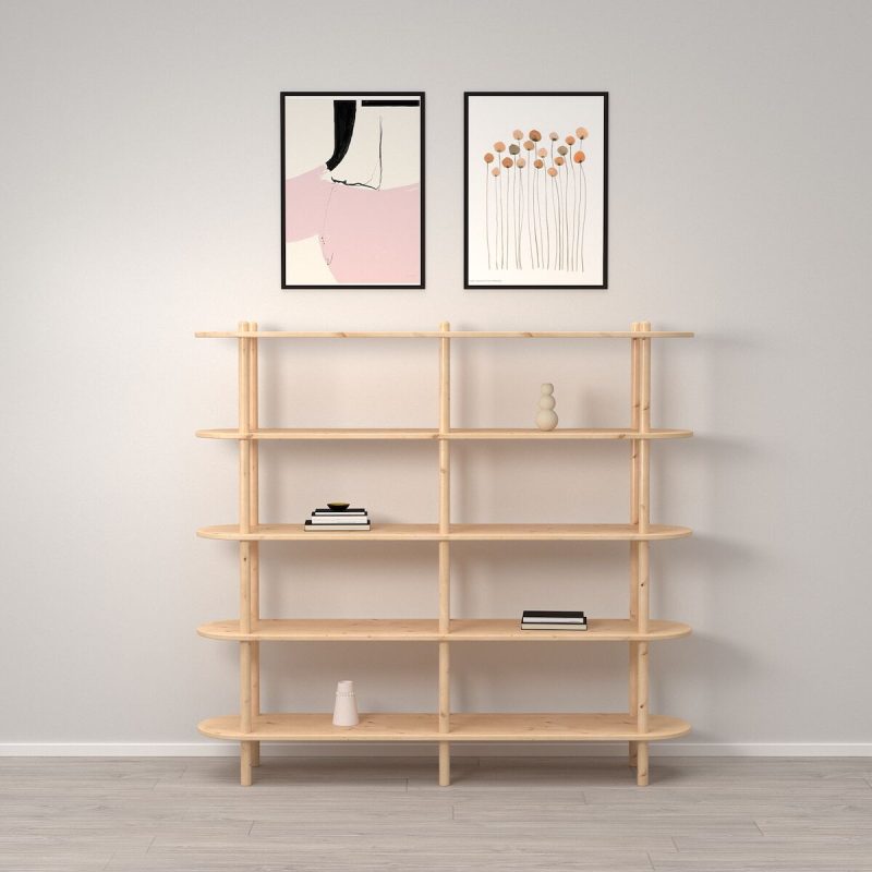 Askel avohylly 165x35x152 cm puuvalmis