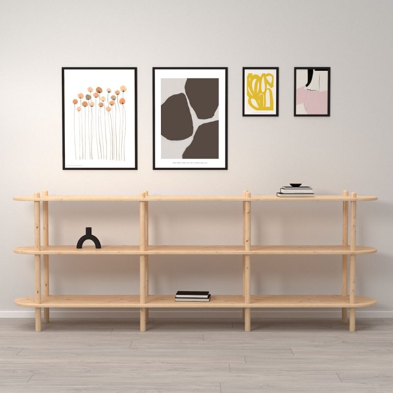 Askel avohylly 230x35x86 cm puuvalmis
