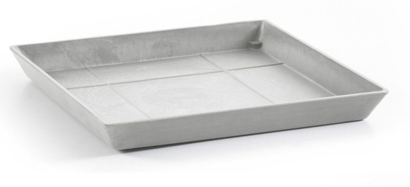 Ecopots Rotterdam aluslautanen 40 cm valkoharmaa