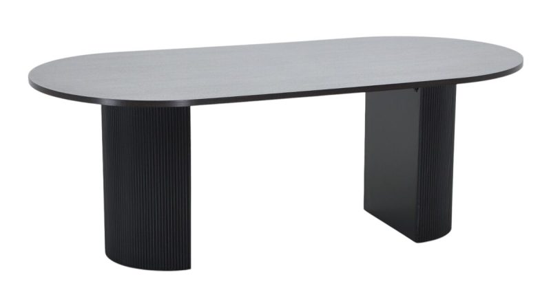 House Nordic Boavista ovaali ruokapöytä 210x100 cm tummanruskea/musta