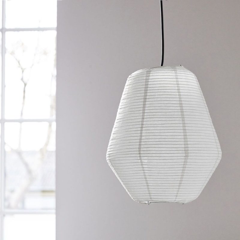 House Doctor Bidar riisipaperivarjostin Ø 36 cm valkoinen