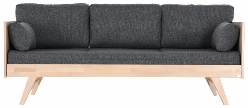 Notte vuodesohva 200 cm koivu/ harmaa patjasarja