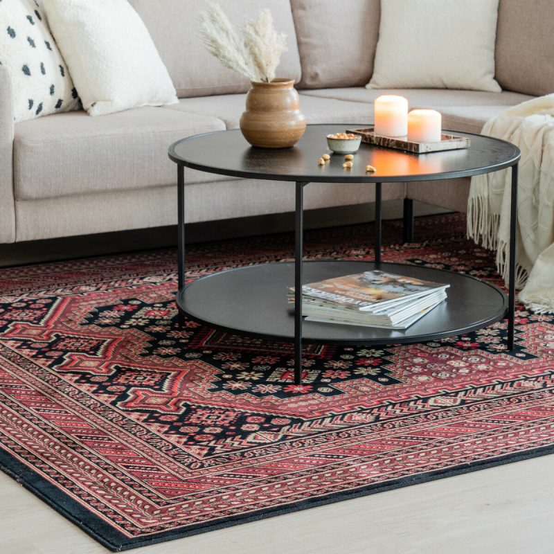 Majestic viskoosimatto 160x230 cm musta/punainen