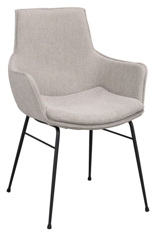 Rowico Home Lowell nojatuoli kangasverhoiltu harmaa/musta