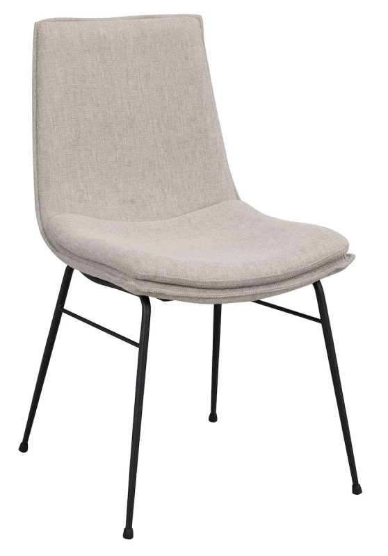 Rowico Home Lowell  tuoli kangasverhoiltu harmaa/musta