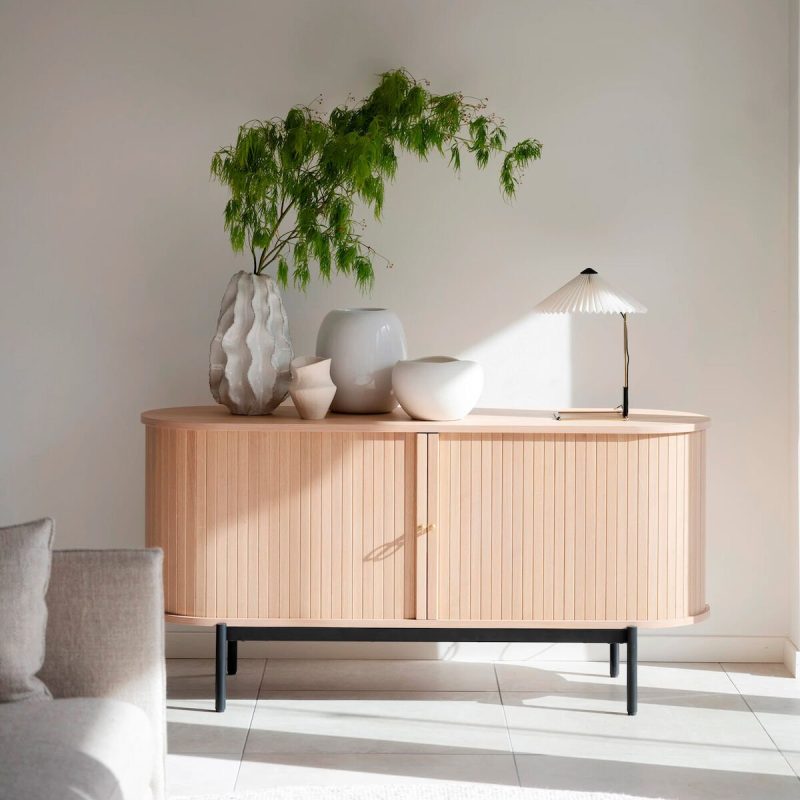 Rowico Home Haddington senkki 142 cm valkopesty/musta