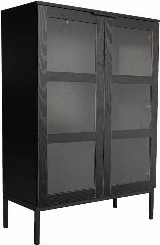 Siera vitriini 80x40x120 cm musta