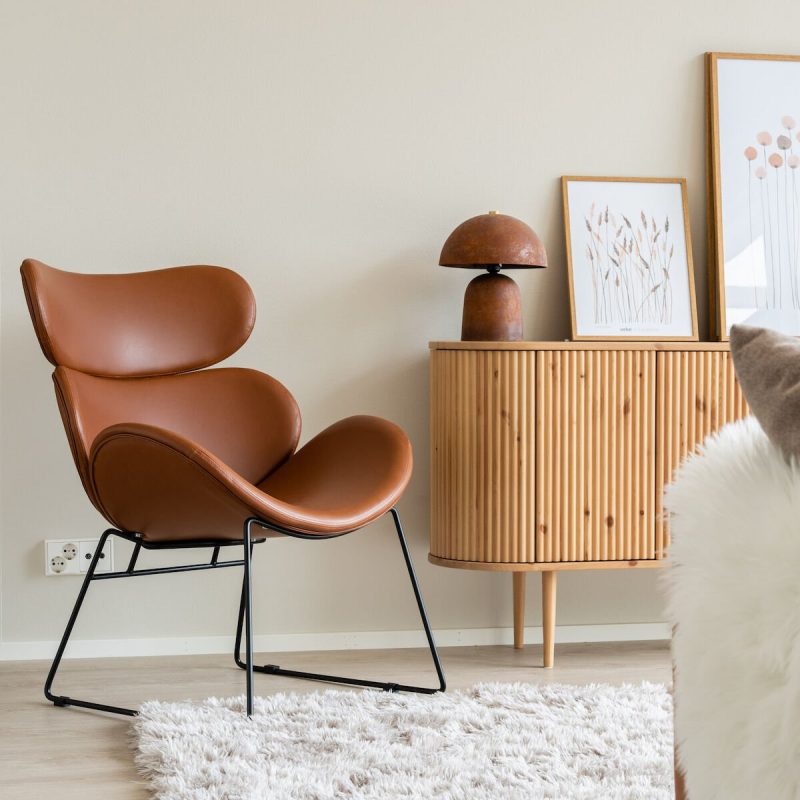 Sipi nojatuoli konjakki Brandy 11 PU-keinonahka