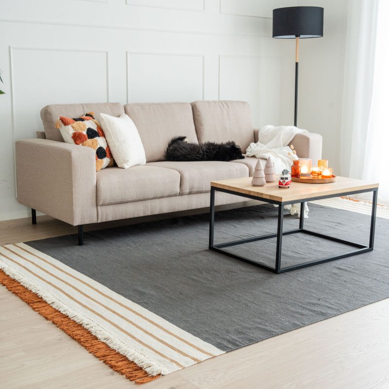 Svanefors Jackie puuvillamatto 170x240 cm asfaltti