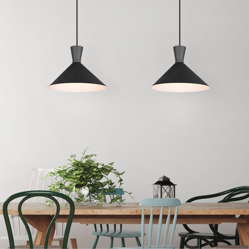 Trio Enzo riippuvalaisin 35 cm mattamusta