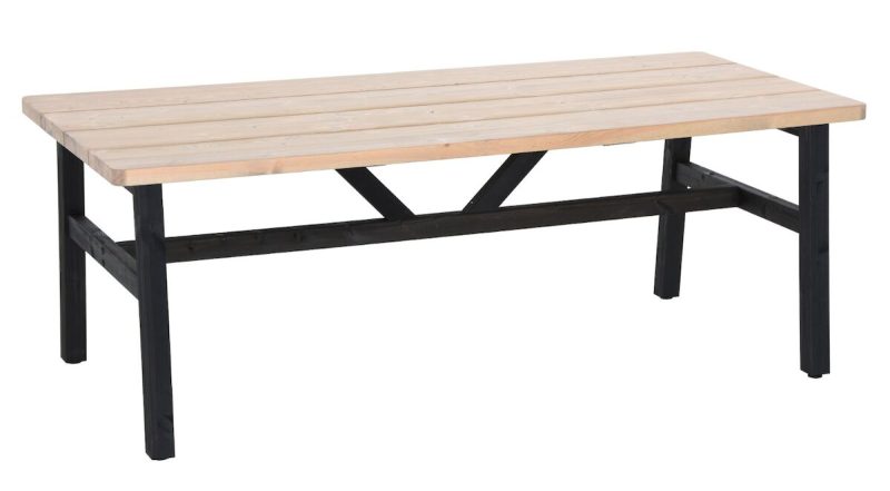 Kalho ruokapöytä 200x91 cm antiikki/musta