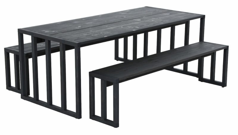 Kioto 6-hengen ruokailuryhmä musta