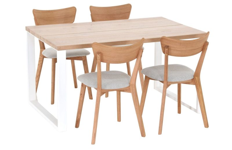 Manner-Koto 4-hengen ruokailuryhmä lakattu tammi/valkoinen