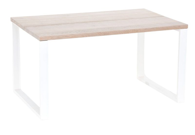 Manner tammi lankkupöytä 140x90 cm valkolakattu tammi/valkoinen