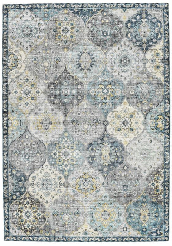 Mirage matto 160x230 cm harmaa/turkoosi