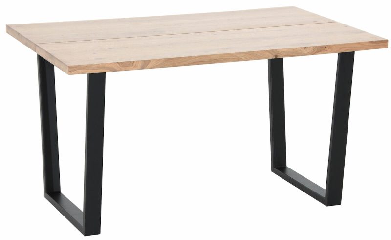 Nova tammi lankkupöytä 140x90 cm lakattu tammi/musta