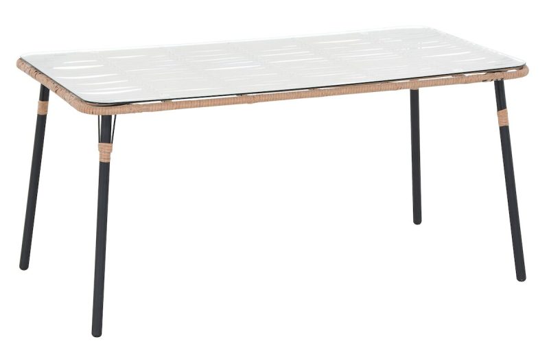 Oldie puutarhapöytä 150x80 cm luonnonväri/ musta