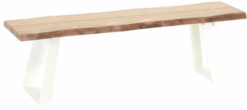 Triangel lankkupenkki 150x38 antiikkipetsattu/valkoinen