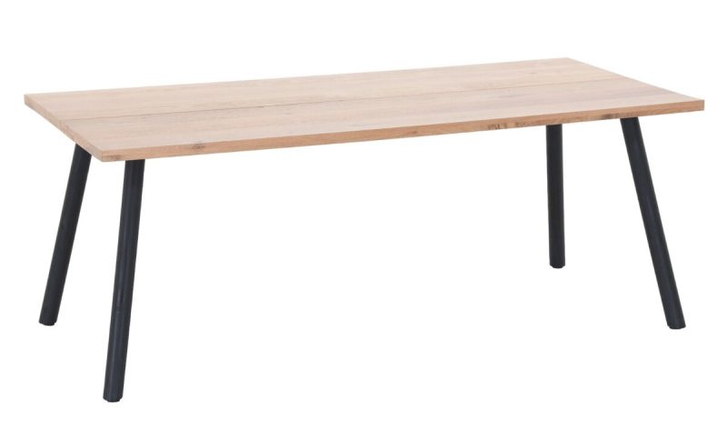 Veini tammi lankkupöytä 195x90 cm lakattu tammi/musta