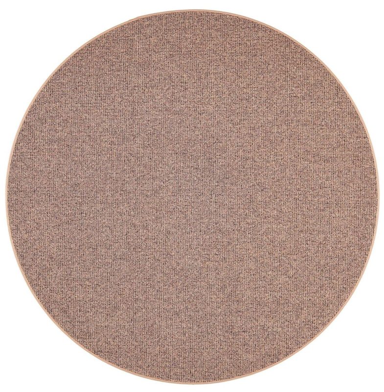 VM Carpet Tweed matto 240 cm pyöreä 42 vaaleanruskea kantti 5978