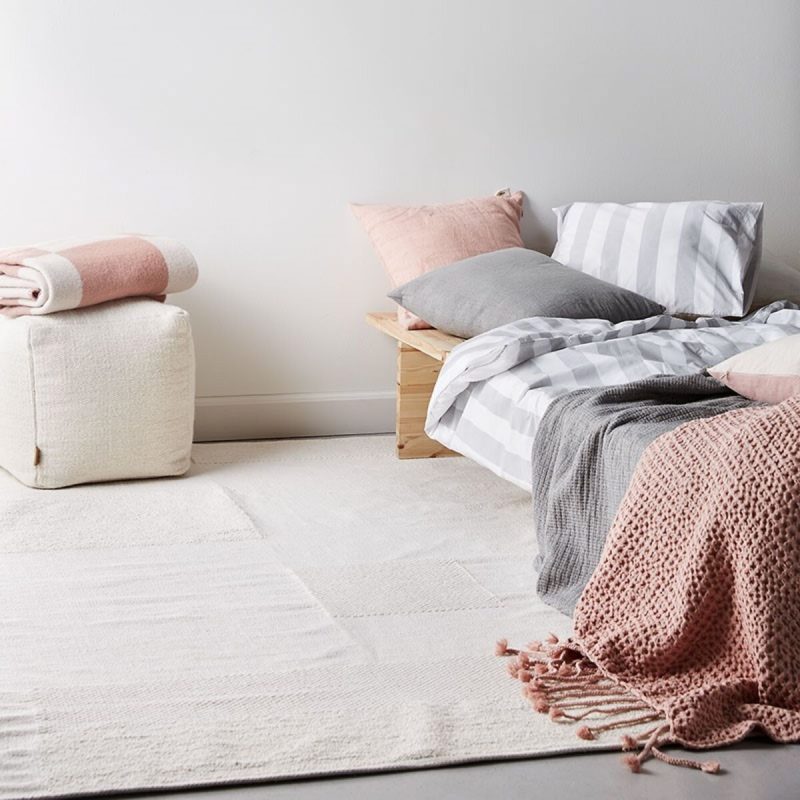 Anno Aurora puuvillamatto 170x240 cm luonnonvalkoinen