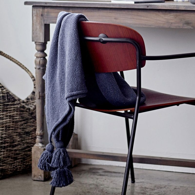 Bloomingville Genet torkkupeitto 150x130 cm sininen