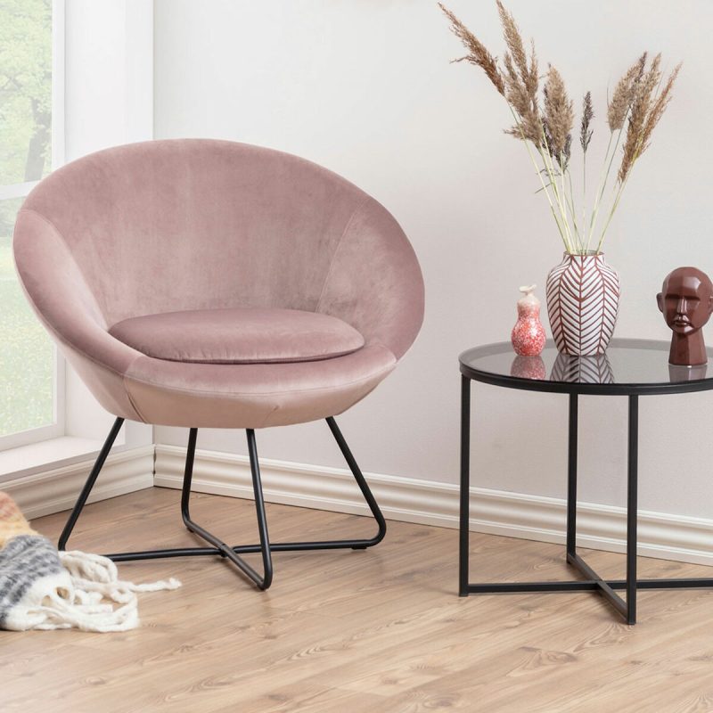 Center nojatuoli vanha roosa Vic 18