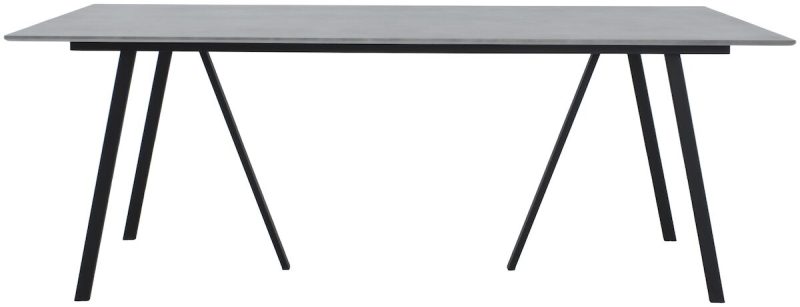 Envy Durafit ruokapöytä 100x200 cm musta/harmaa