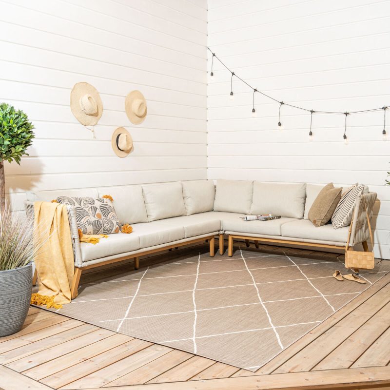 Estradi matto sisä-/ulkokäyttöön 200x290 cm hiekka