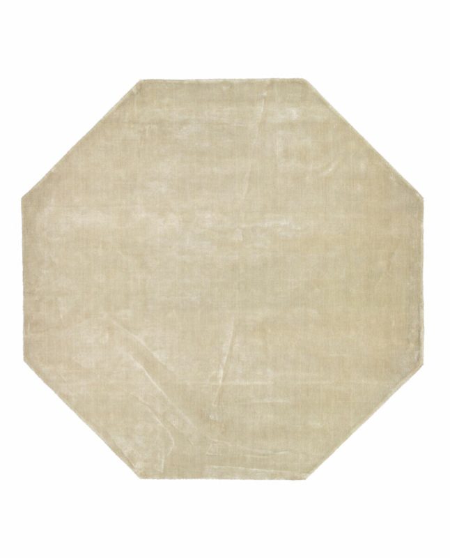 Finarte Suraya viskoosimatto 140 cm kahdeksankulmainen luonnonvalkoinen