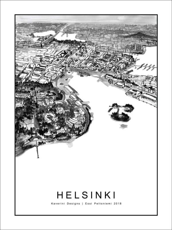 Kaverini Sella Helsinki kaupunkijuliste 30x40 cm