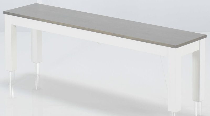 Moona penkki 152x35 valkoinen/harmaa