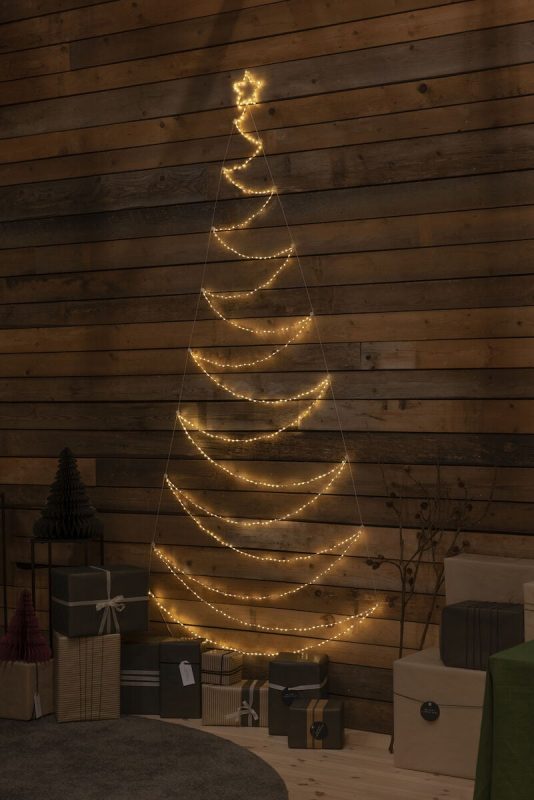 Konstsmide valo seinäkuusi 240 cm valkoinen