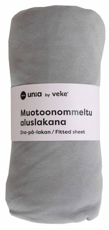 Unia Kuura muotoonommeltu aluslakana 160x200+30 cm  harmaa