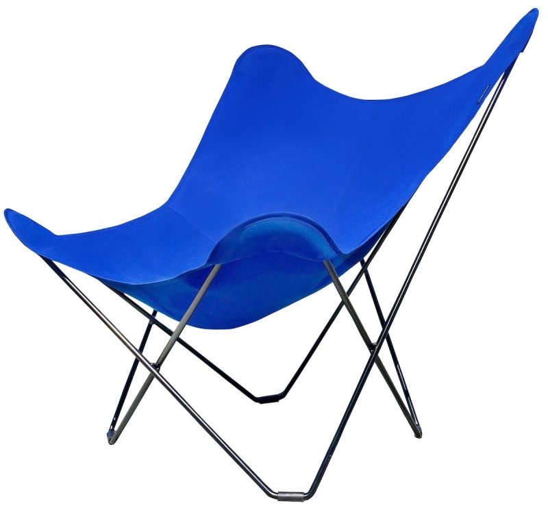 Cuero Sunshine Mariposa lepakkotuoli Sunbrella-kangas sininen