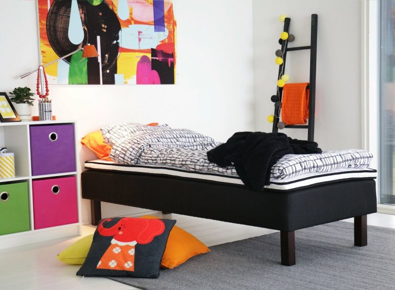 Lumi bonnell runkopatja 80x200 musta Bianca