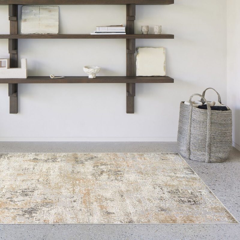 Luna viskoosimatto 160x230 cm beige/harmaa