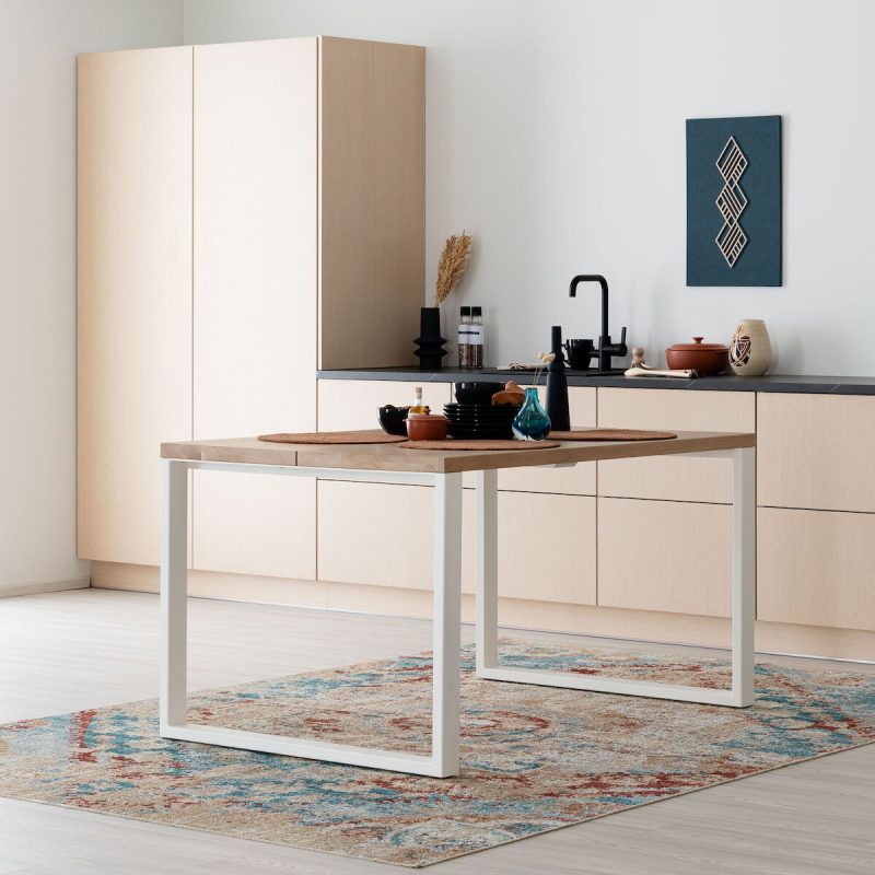 Manner tammi lankkupöytä 120x90 cm lakattu tammi/valkoinen