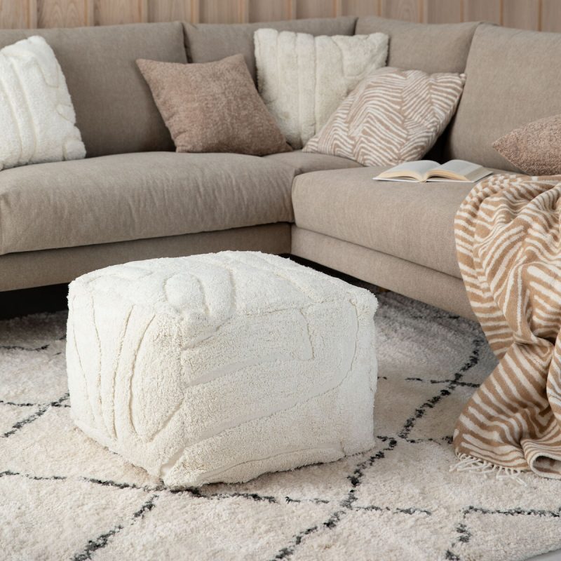 Minea rahi 50x50 cm luonnonvalkoinen