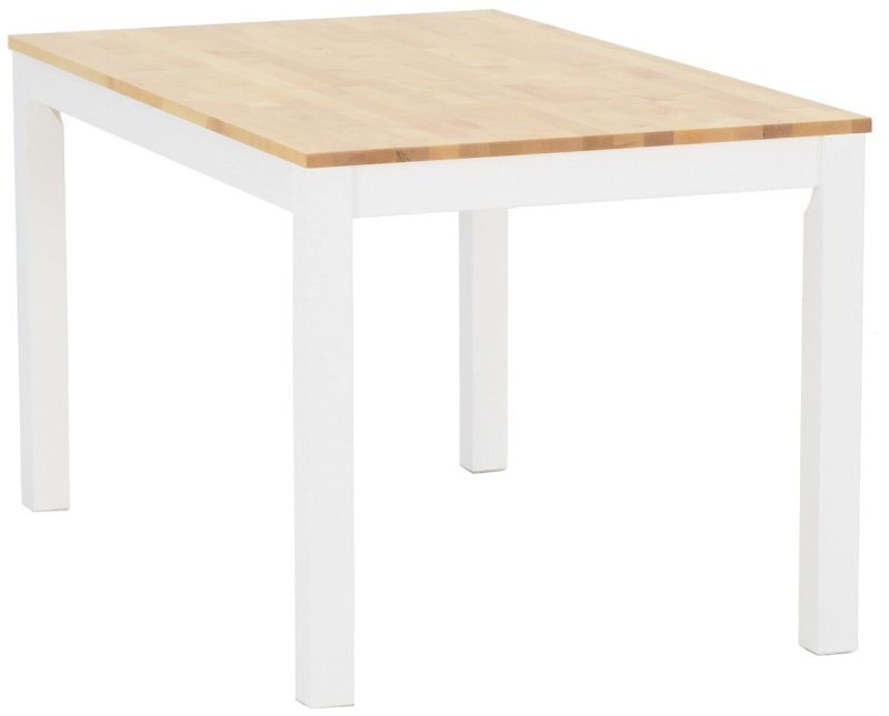 Moona ruokapöytä  80x130 valkoinen/koivu